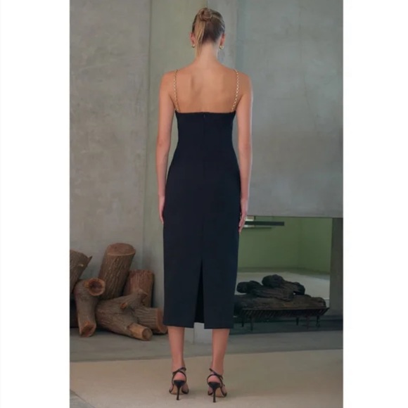 MISHA- Harli midi dress in color back US size 8 - Picture 3 of 13